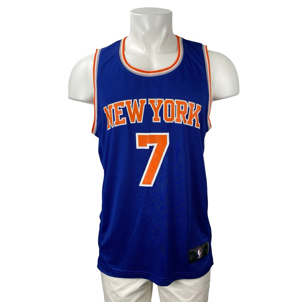 Fanatics Blue Orange Sleeveless Athletic Basketball Jersey Muscle Tank Top Sz M